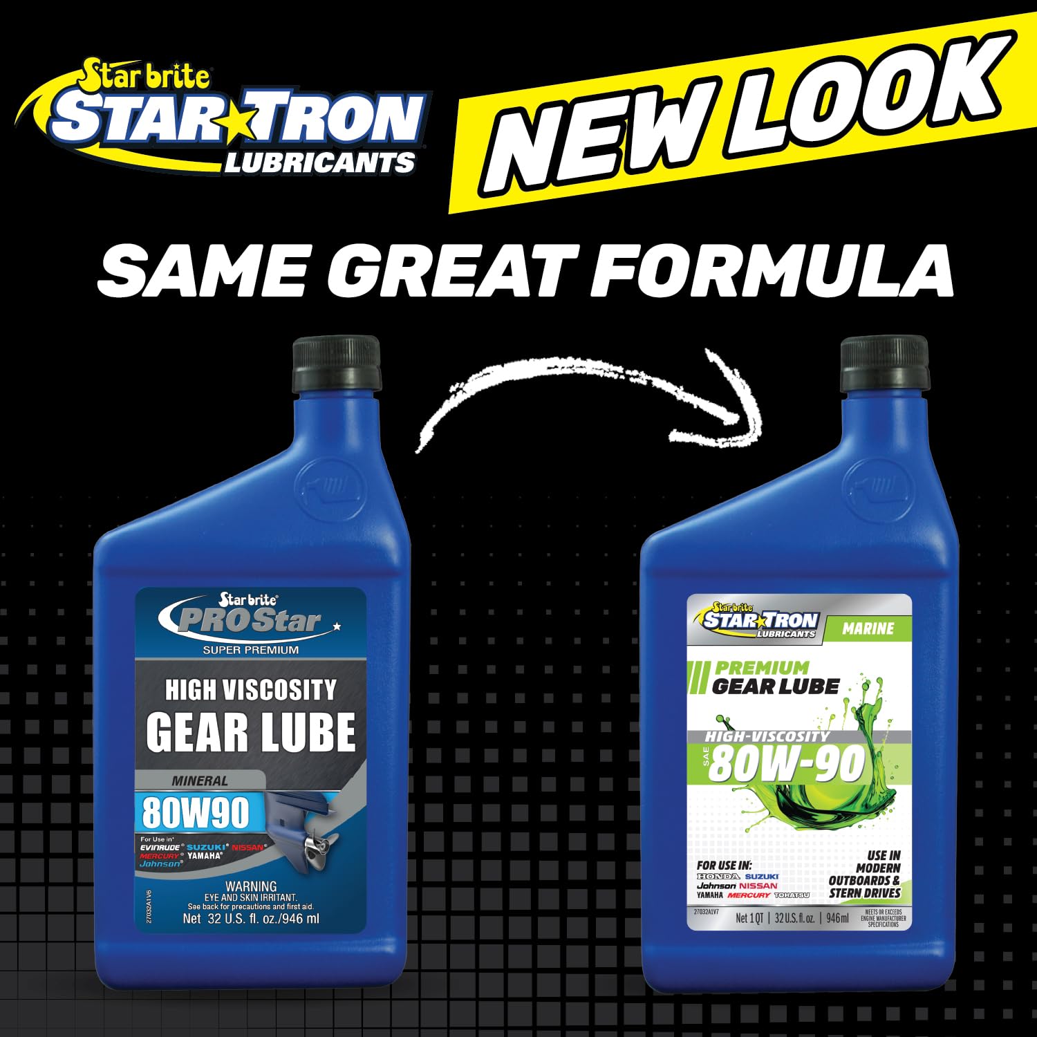 STAR BRITE High Viscosity Star Tron Lower Unit Gear Lube 80W90 - Anti-Wear, Rust & Corrosion Inhibitors, Ideal for Outboard Motors & Stern Drives - 32 OZ (027032)