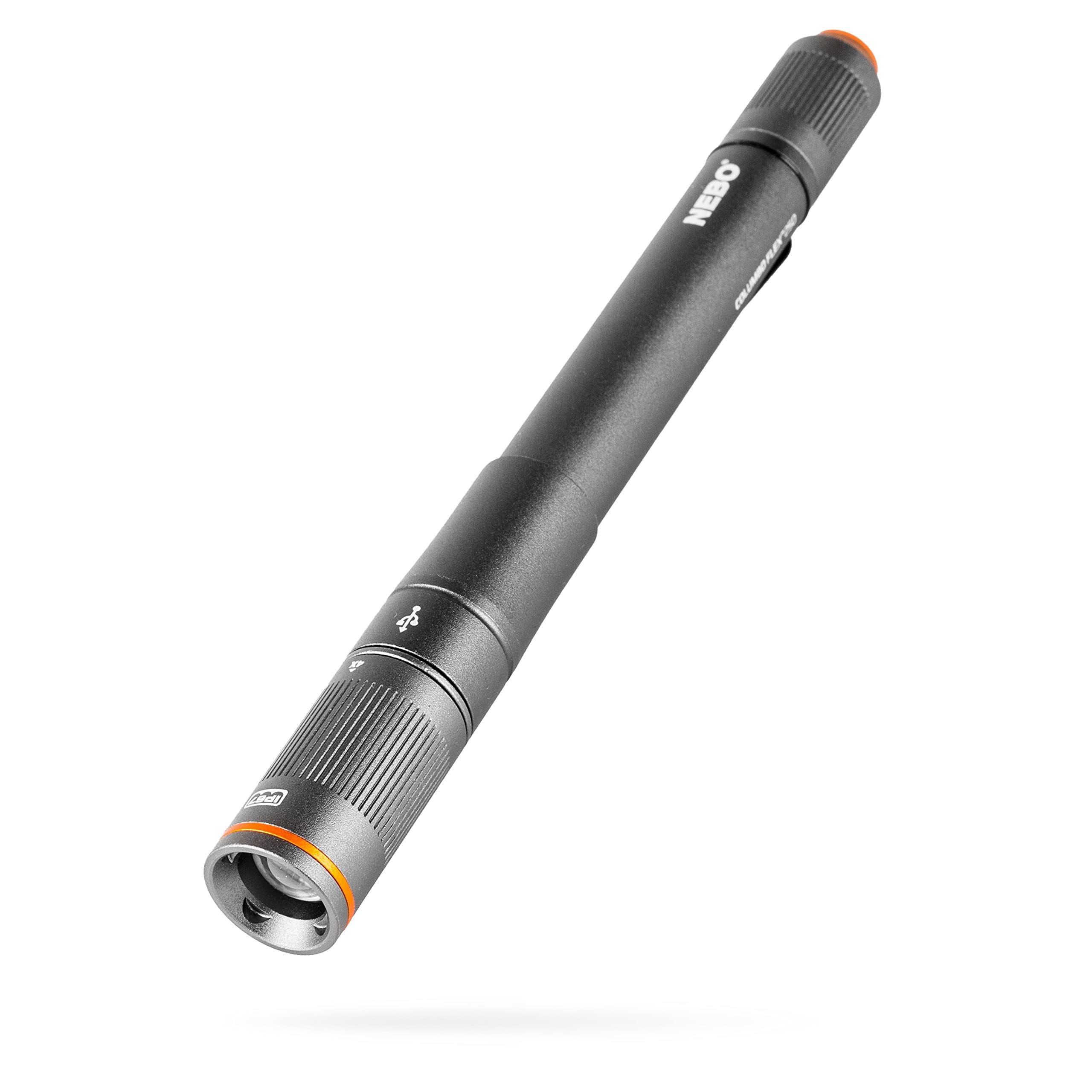 COLUMBO NEBO 250 | Rechargeable 250 Lumen Inspection Pen Light Featuring Flex-Fuel