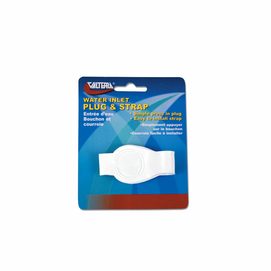 3/4" Water Inlet Plug Valterra A0170SVP with Strap - White (Carded)
