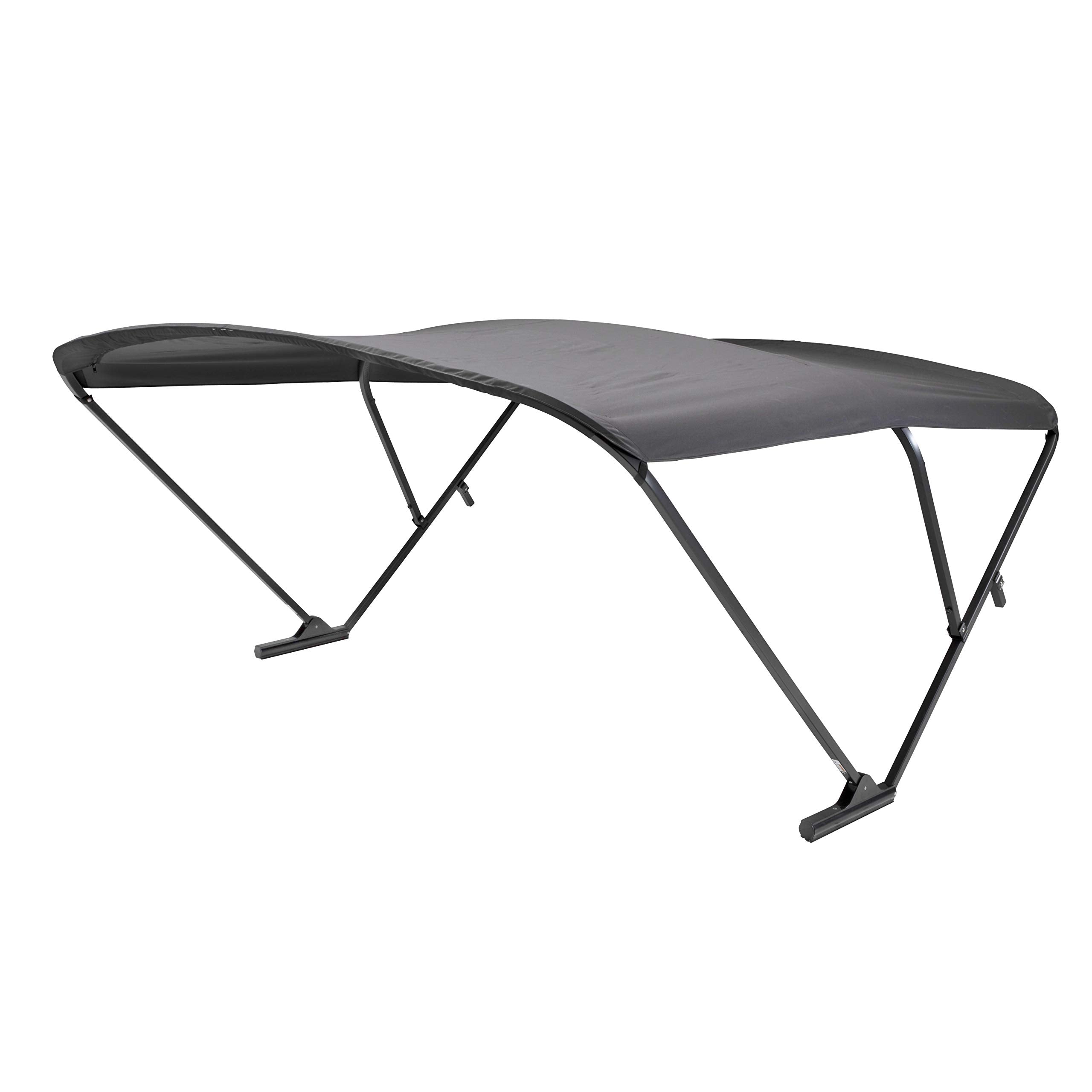 Power SureShade Pontoon Bimini Top - Black Anodized Frame, Black Fabric