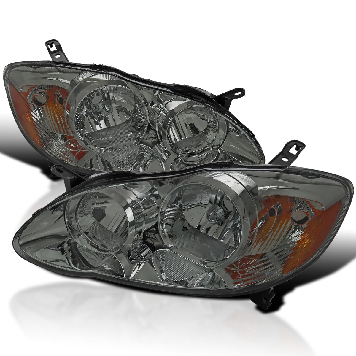 Light Smoke SPEC-D TUNING Headlights Compatible with 2003-2008 Toyota Corolla