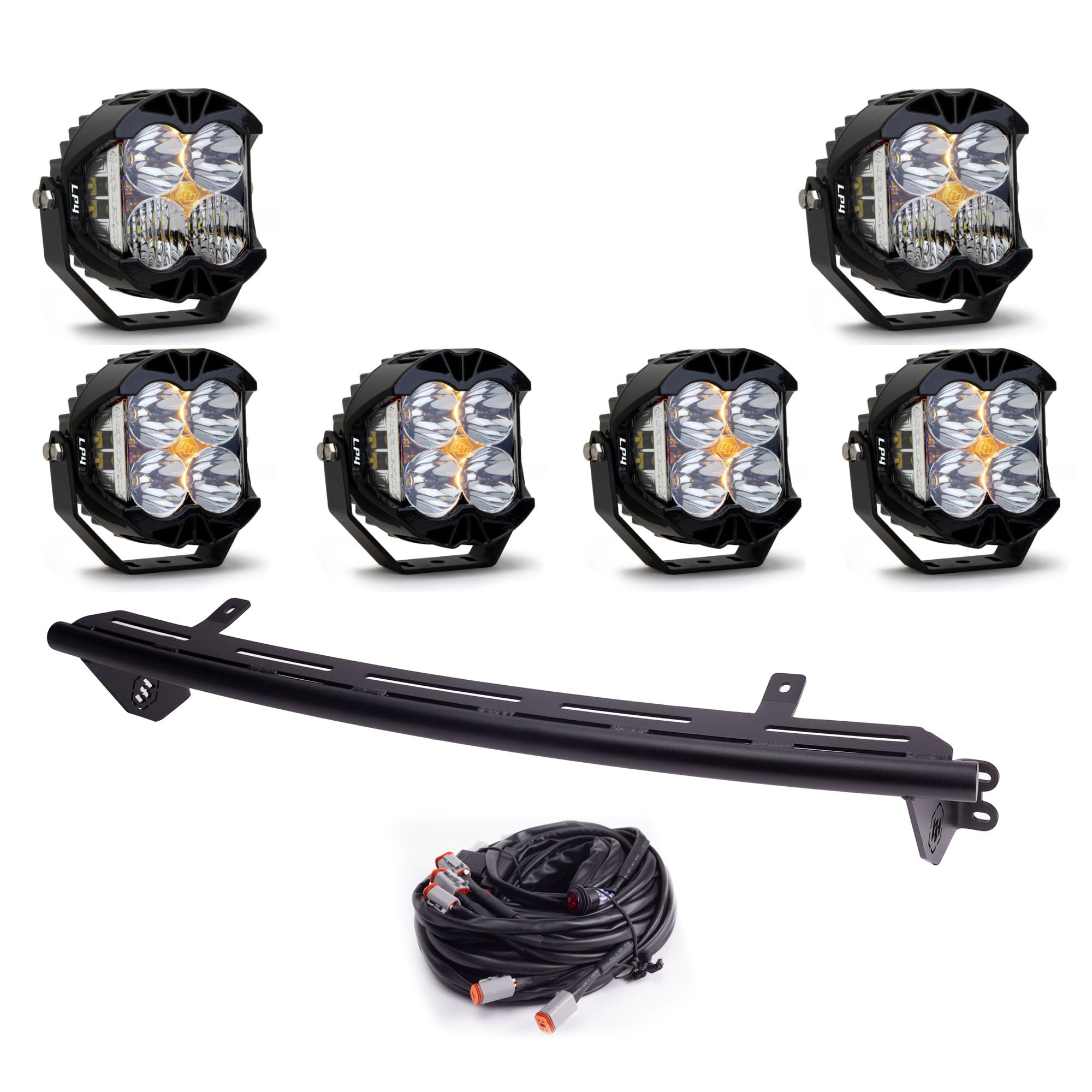Baja Designs LP4 Pro LED Light Kit Bull Bar for Ford F-250/350 2023+ with Toggle - (Multi-Pattern - Clear)