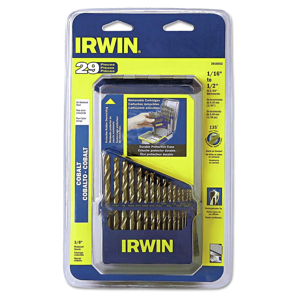 IRWIN M35 Cobalt Alloy Steel Drill Bit Set, 29-Piece (3018002)