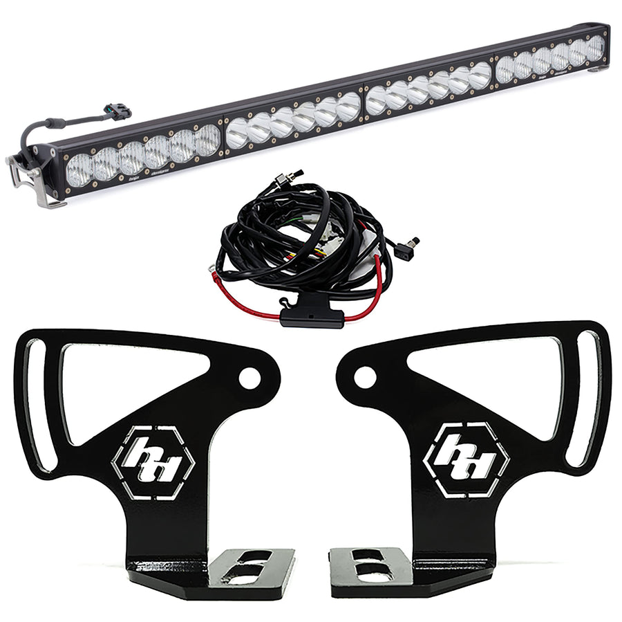 OnX6+ Baja Designs 40-inch LED Light Bar Roof Mount Kit for Textron Wildcat XX UTV 2018-21 (Driving/Combo, Clear)