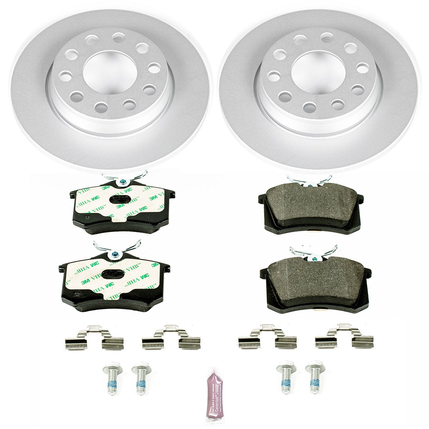 Power Stop ESK3109 Euro-Stop Rear Brake Kit For Audi A4 2002-2006, Audi A4 Quattro 2002-2006 [Model Specific]