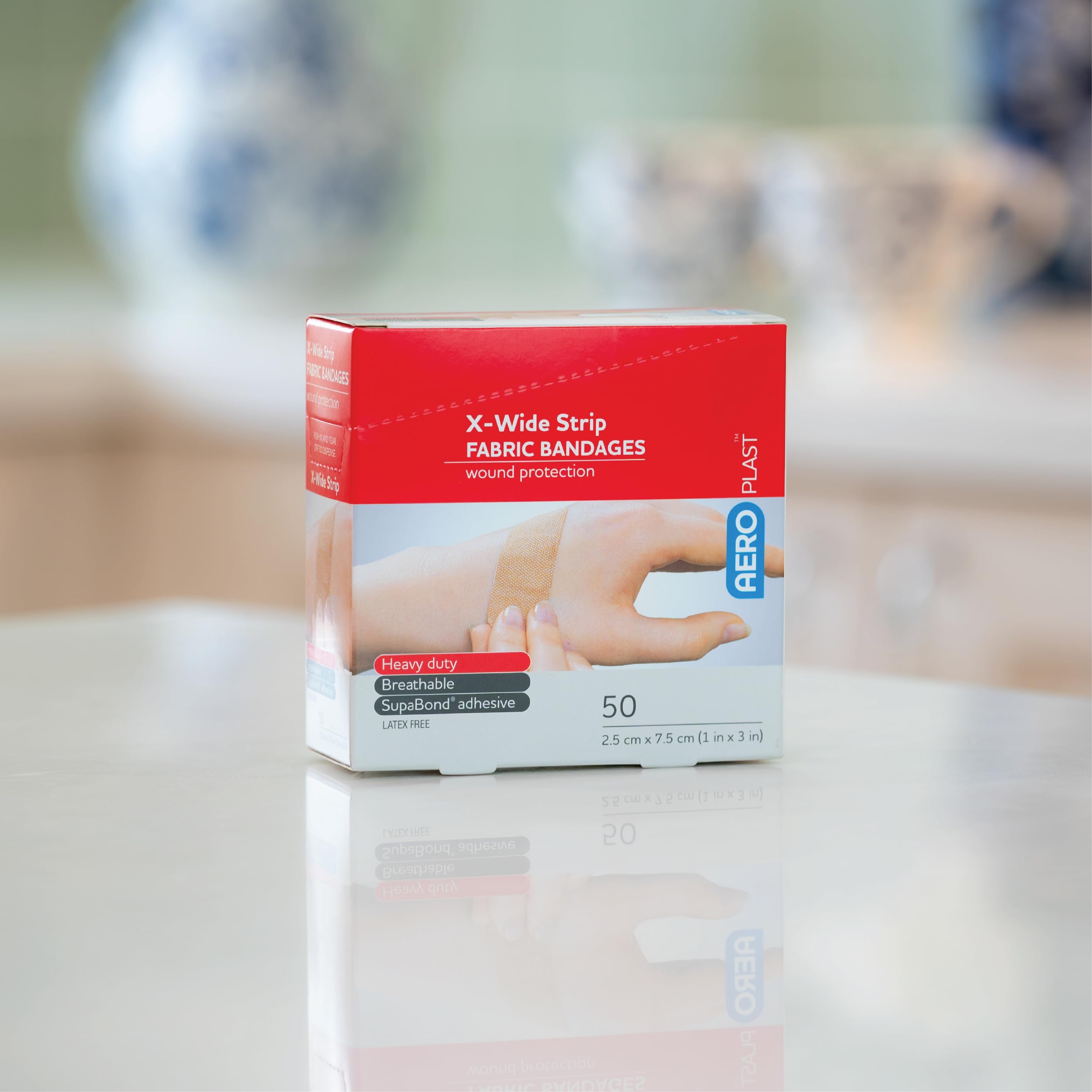 Fabric AEROPLAST X-Wide Strip Bandages 1in x 3in 50/box