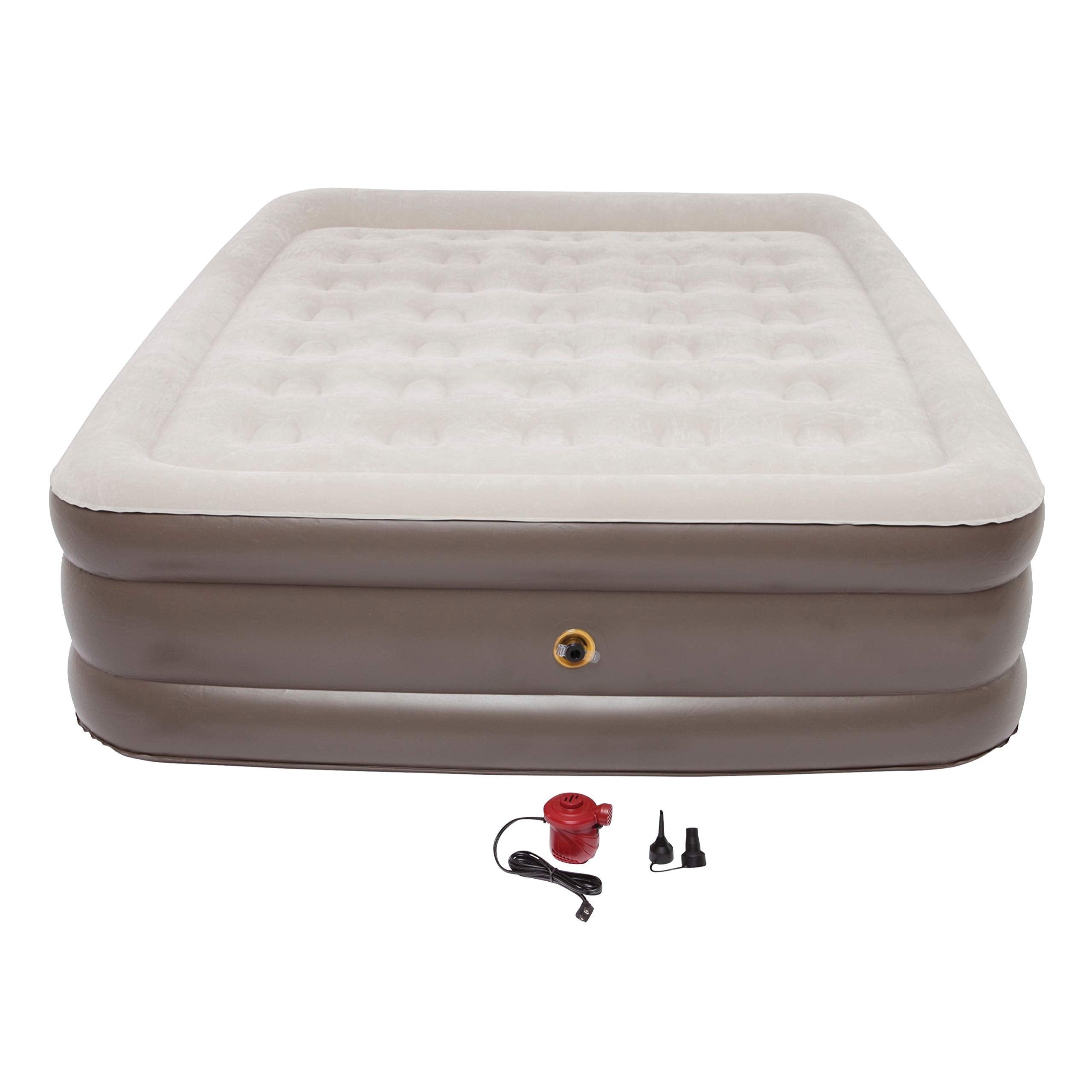 Coleman PillowStop SupportRest Plus Double-High Airbed, Built-in 120V Pump, Secure Pillow, Suitable for Camping & Home Use