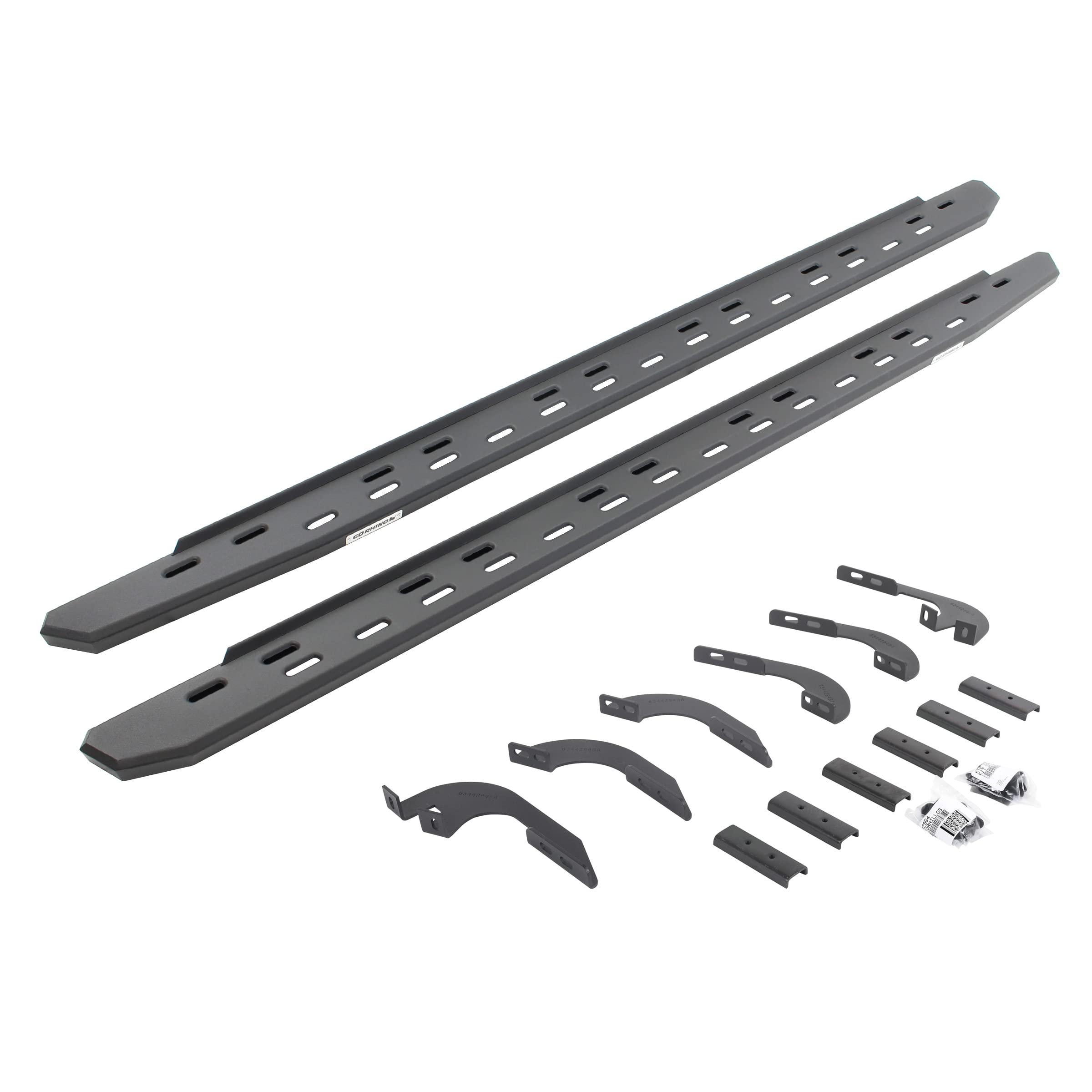 Go Rhino Slim RB30 Running Boards & Brackets | Galvanized Steel, Textured Black | 69642987SPC | Fits 2005-2023 Toyota Tacoma Double Cab Pickup