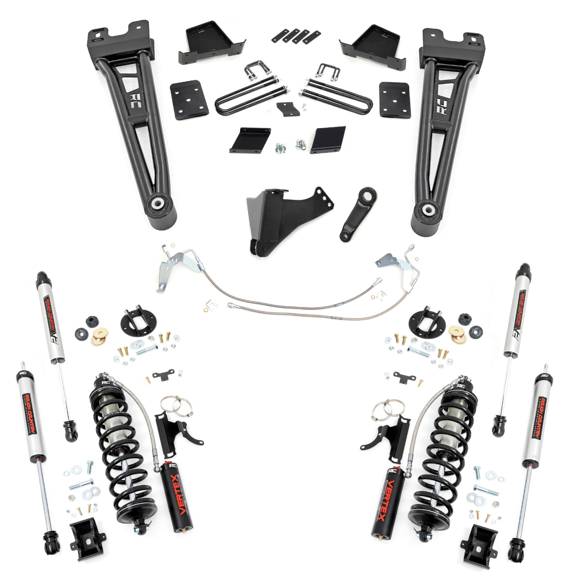 6" Rough Country Coilover Lift Kit for 15-16 Ford Super Duty| Radius Arm - 54358