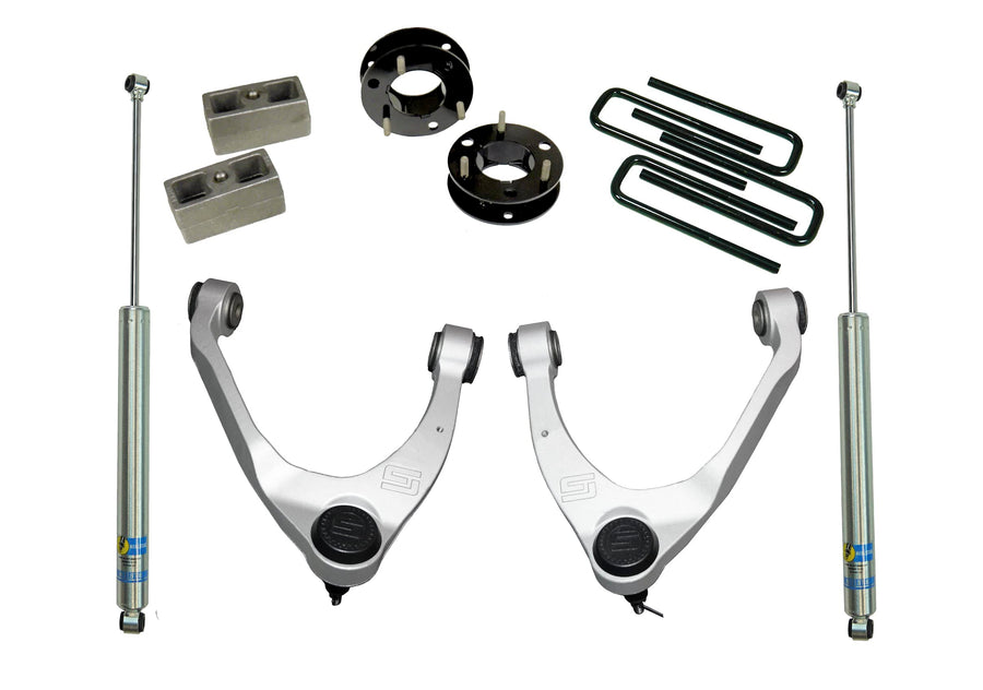 SUPERLIFT SUSPENSION RealTruck 3.5" Lift Kit | Complete Lift Kit with Rear Bilstein 5100 Shocks & Upper Control Arms | 3850B | Fits 2007-16 Chevrolet Silverado/GMC Sierra 1500 2WD w/Cast Steel Arms