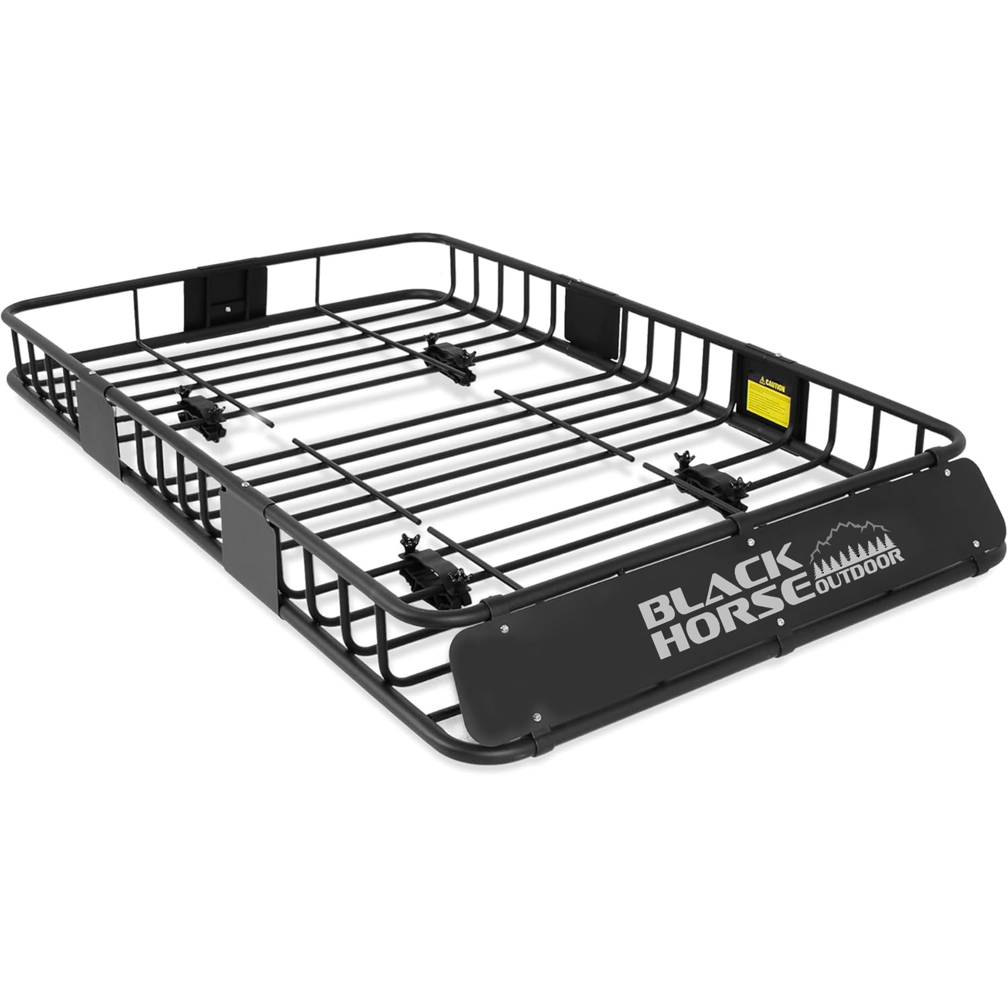 64"x39"x6" Black Horse Traveler Roof Rack Cargo Carrier Basket, Heavy Duty Weather Resistant Luggage & Camping Gear Storage for Car, Truck or SUV Transport, 200 lbs Capacity - BHODBA6439