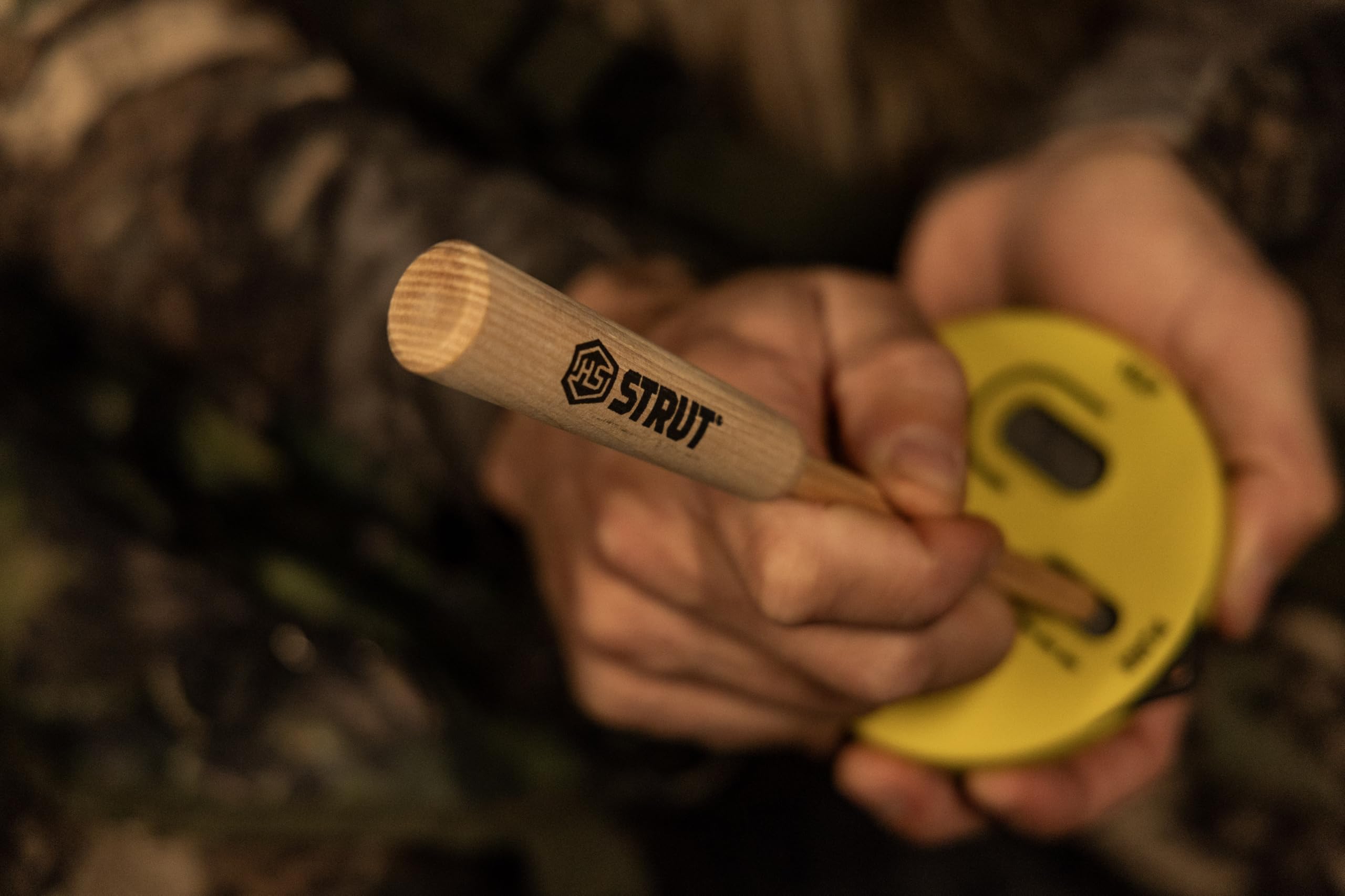 HS Strut Cookie Cutt'R Tracer Turkey Clucks Yelps Purrs Hunting Slate Pot Call, Yellow