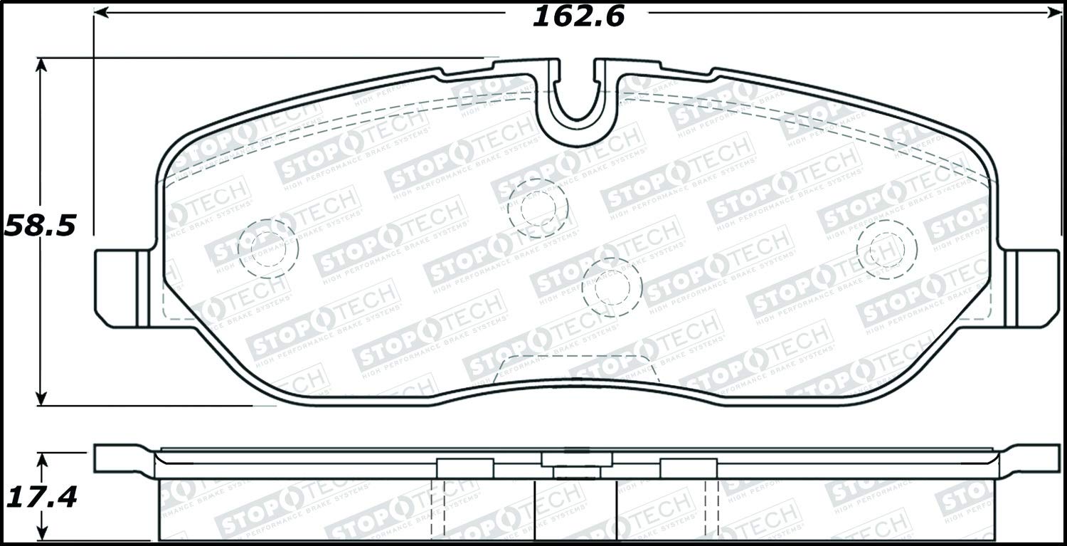 Front StopTech 308.10980 Brake Pads with Shims; Street