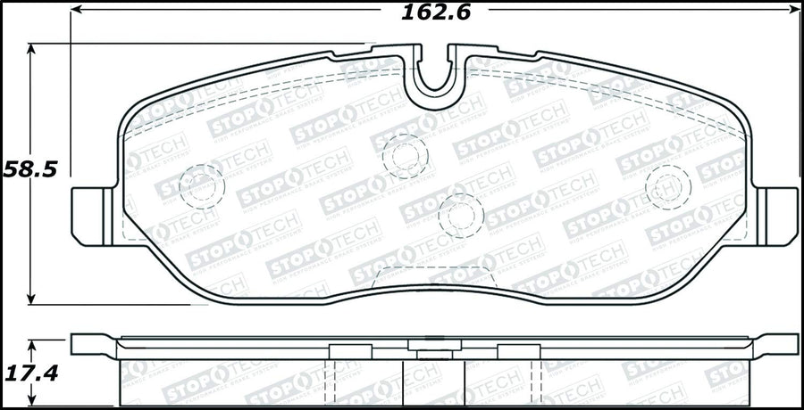 Front StopTech 308.10980 Brake Pads with Shims; Street