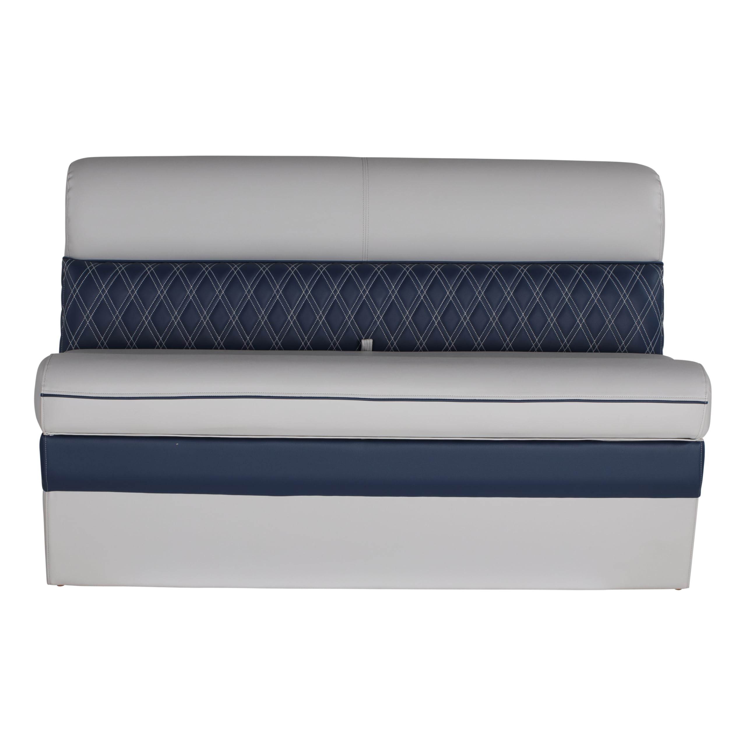 Lippert 48" Straight Sunset Collection Pontoon Bench Seat, Contoured Foam Cushioning, Durable Marine-Grade Vinyl, Built-In Dry Storage, Poly Frame, 48"L x 28"W x 30"H - 2024021395