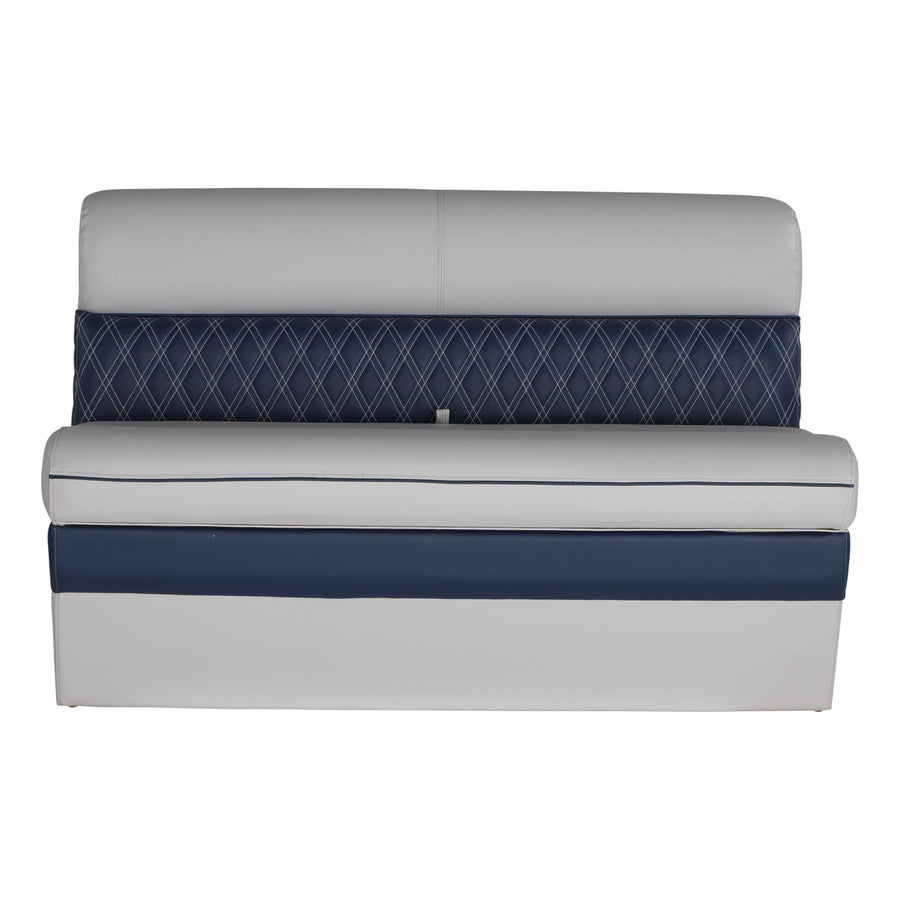Lippert 48" Straight Sunset Collection Pontoon Bench Seat, Contoured Foam Cushioning, Durable Marine-Grade Vinyl, Built-In Dry Storage, Poly Frame, 48"L x 28"W x 30"H - 2024021395