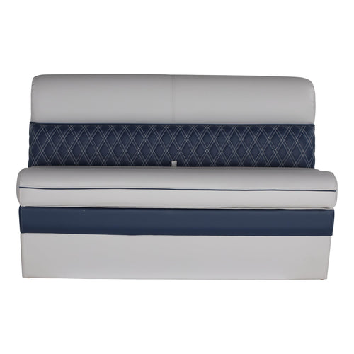 Lippert 48" Straight Sunset Collection Pontoon Bench Seat, Contoured Foam Cushioning, Durable Marine-Grade Vinyl, Built-In Dry Storage, Poly Frame, 48"L x 28"W x 30"H - 2024021395