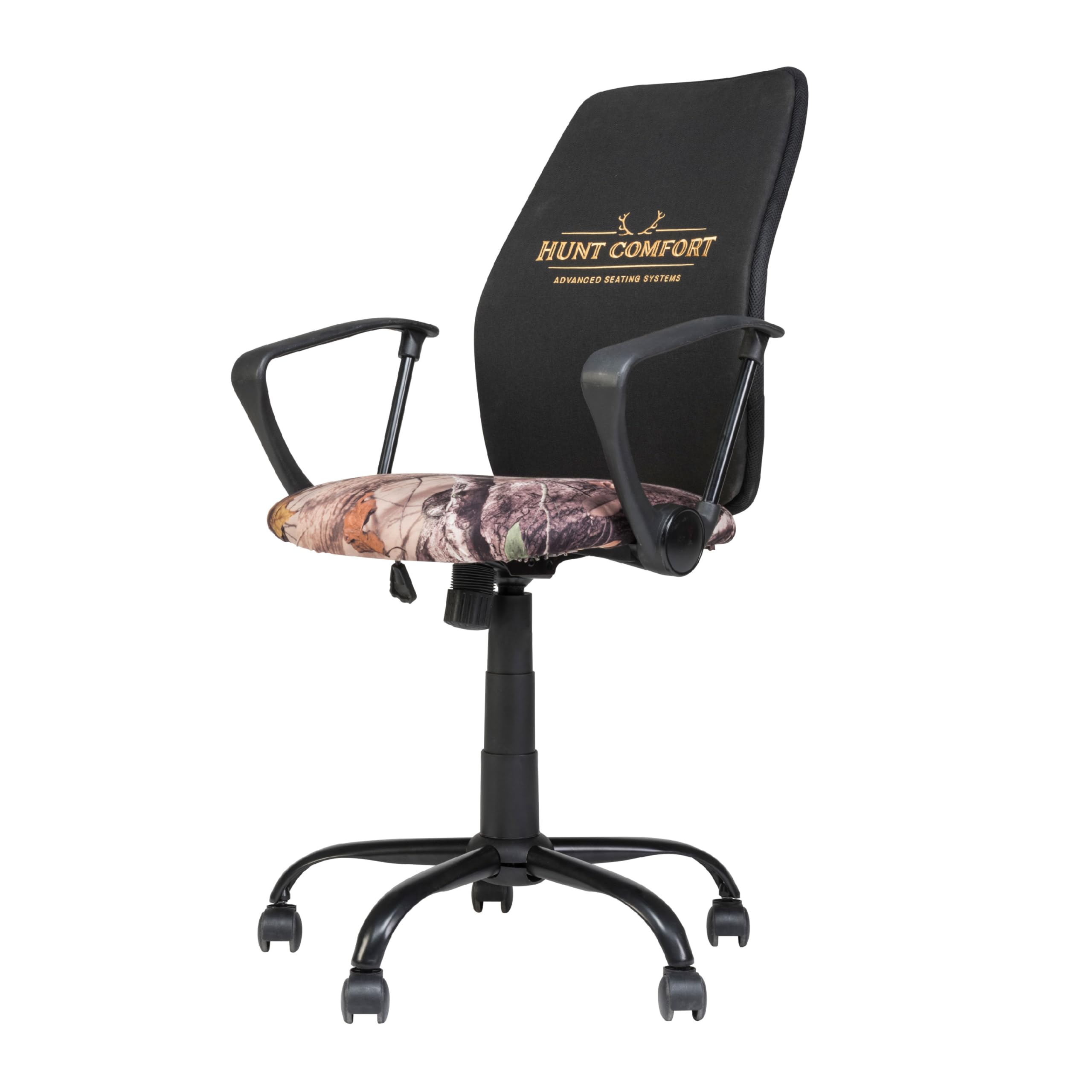 Hunt Comfort 360 Degree GelCore Versatile Hunting Blind Seat and Office Chair Support with Threaded Height Adjustment, Black/Printed (HCDC20)