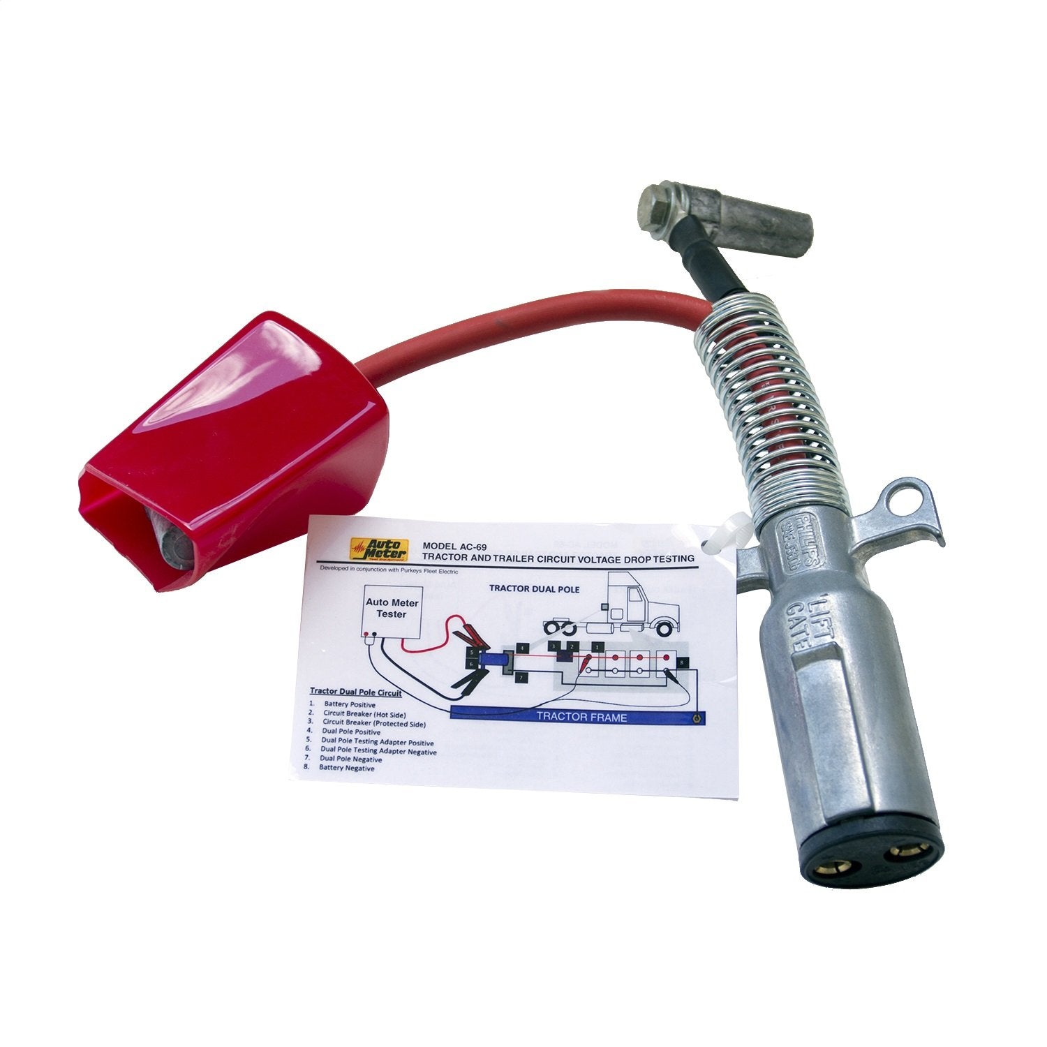 Tractor Trailer AutoMeter AC-69 Adapter (Test Equipment Dual Pole, Tractor & Trailer)