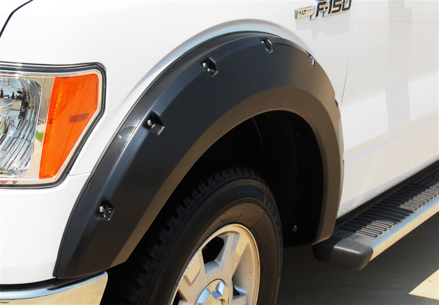 Lund Elite Series RX312SA Black Rivet Style Standard Front Fender Flare - 2 Piece