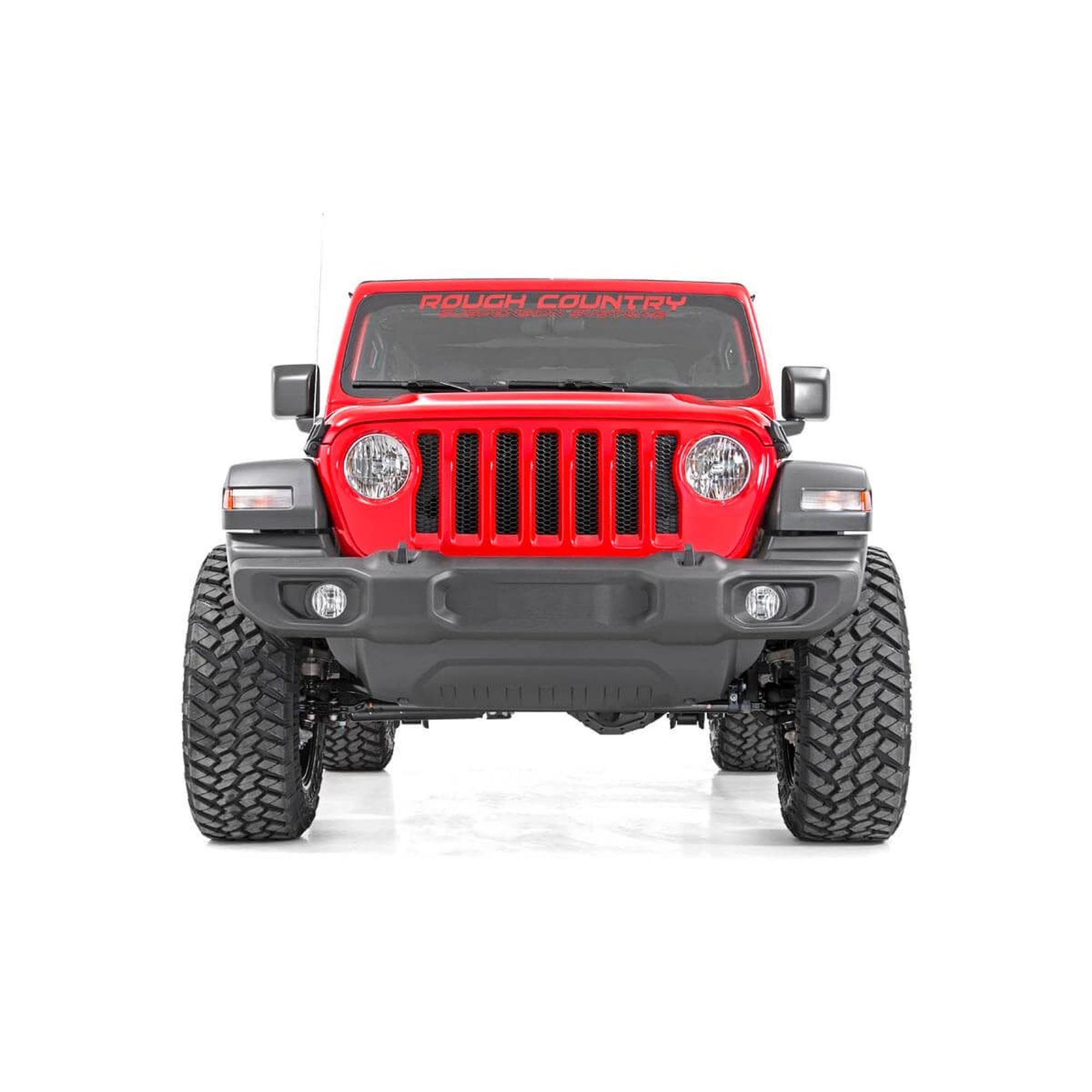 2.5" Rough Country Lift Kit w/ N3 Shock Absorbers for Jeep Wrangler JL & Unlimited (2024-2025) - Includes Front & Rear Shocks, Coil Spring Spacers