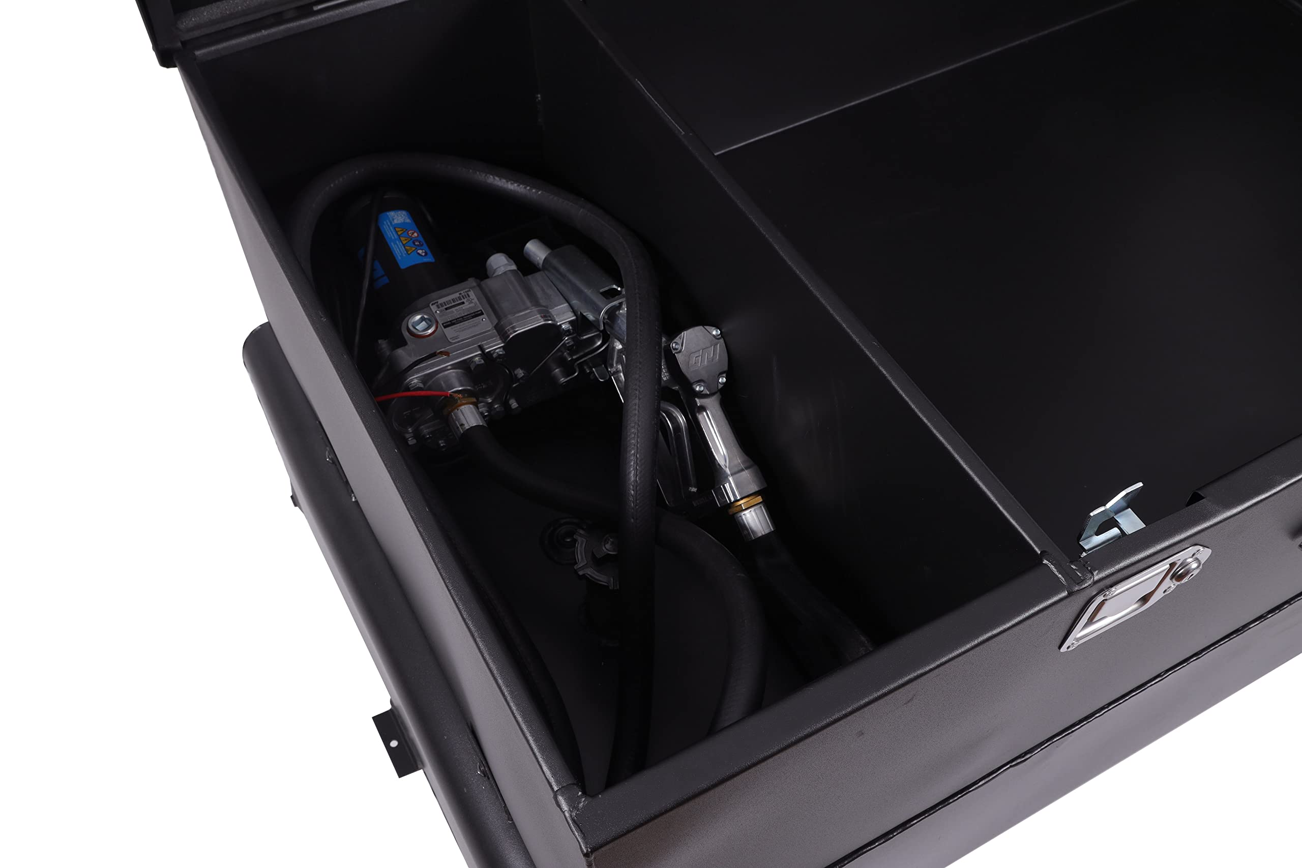 62 Gallon Black Steel Dee Zee DZ92847SB Combo Transfer Tank with Pump
