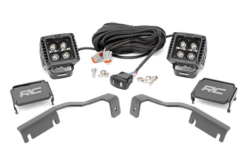 2" Rough Country DRL LED Ditch Light Kit for 2022-2024 Frontier | Amber - 71067