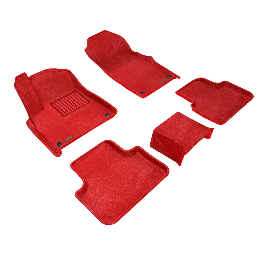 Custom Fit 3D MAXpider Premium Floor Mat (Red) Compatible with Audi Q7 (4M) 2017-2026 - Full Set