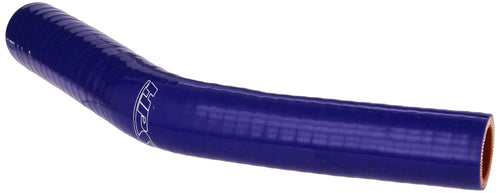 HPS Silicone High Temperature 4-ply Reinforced 45 degree Elbow Coupler Hose HTSEC45-087-BLUE, 100 PSI Maximum Pressure, 4" Leg Length on each side, 7/8" ID, Blue