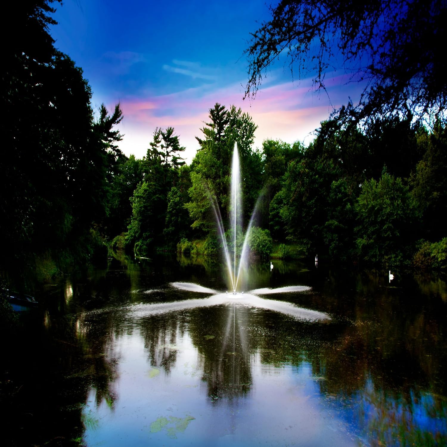 Scott Aerator Big Shot Clover Fountain - 1/2 HP 115V Pond Aerator with 70 ft. Electric Cord |Efficient Pond Aeration System | Aerating Fountain for Lakes & Ponds |Decorative Pond Fountain
