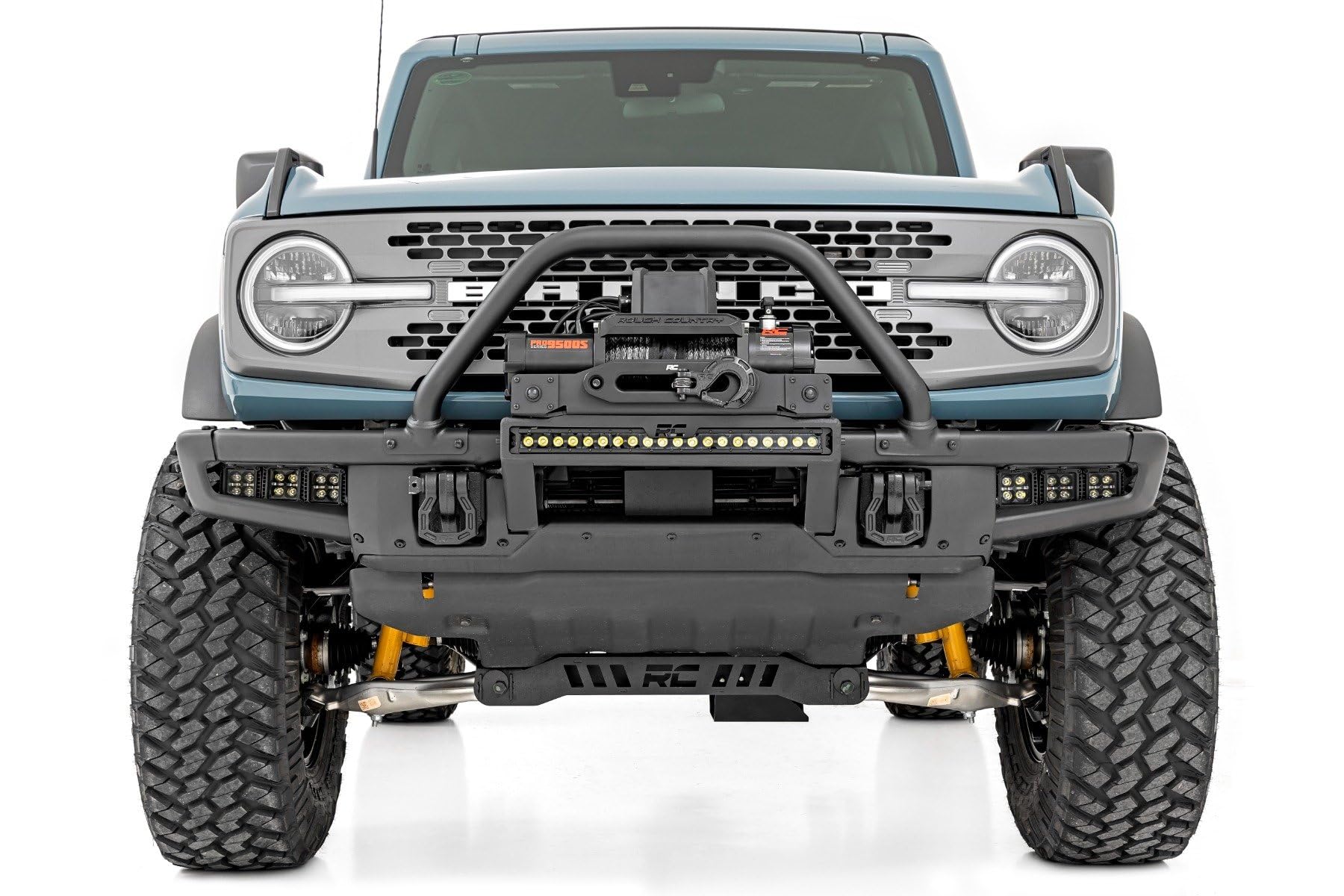 Rough Country Triple LED Fog Light Kit DRL for Ford Bronco (2021-2024) - White DRL