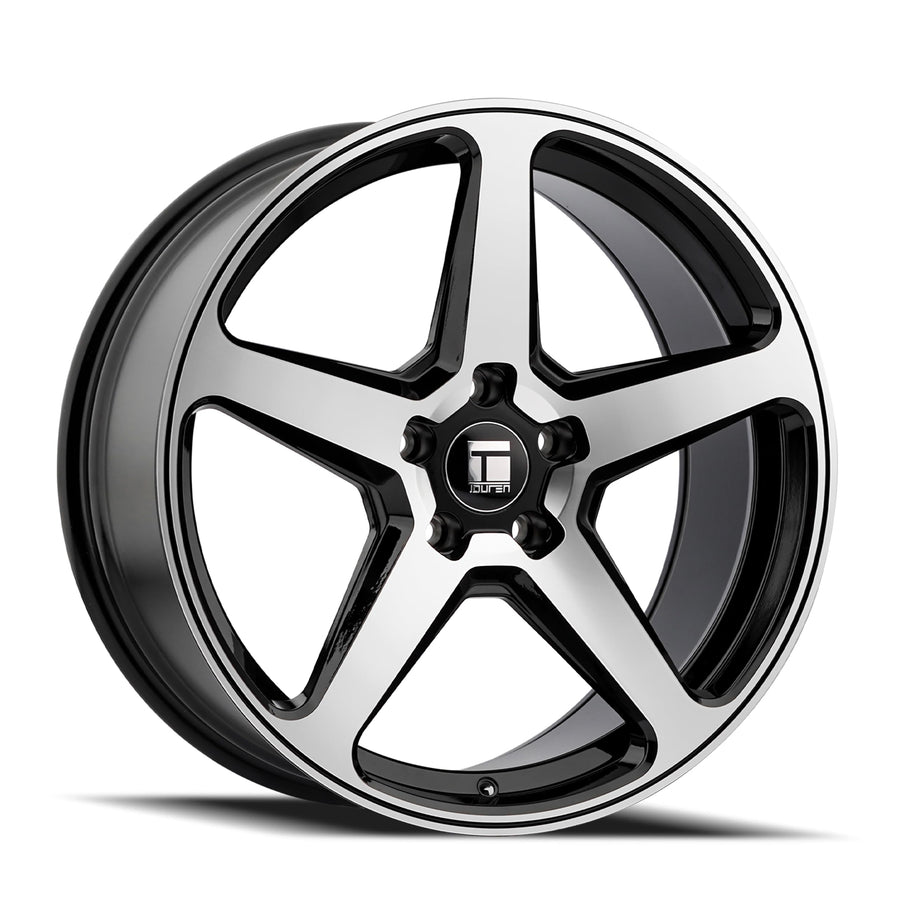 MACHINED Touren 3296 Black Wheel with Glossy (20 x 10. inches /6 x 112 mm, 35 mm Offset)