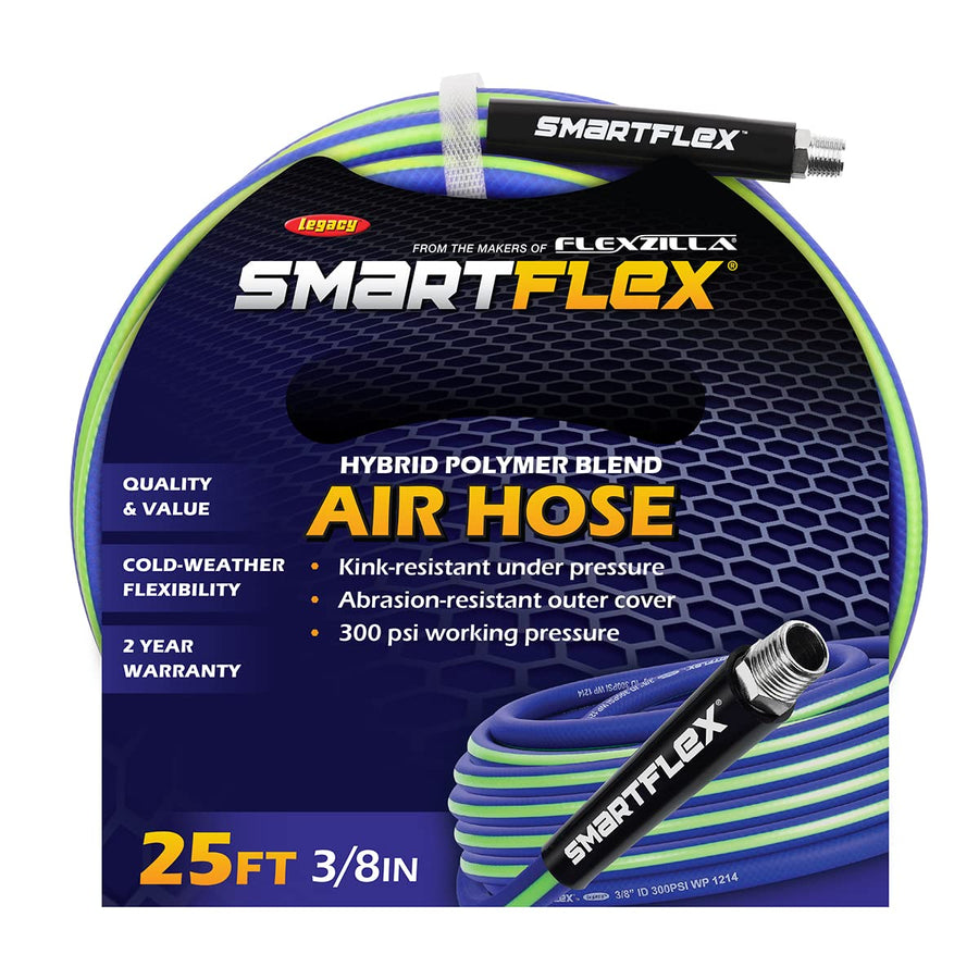 Air Hose SmartFlex, 3/8 in. x 25 ft, Hybrid, Blue - HSF3825BL2
