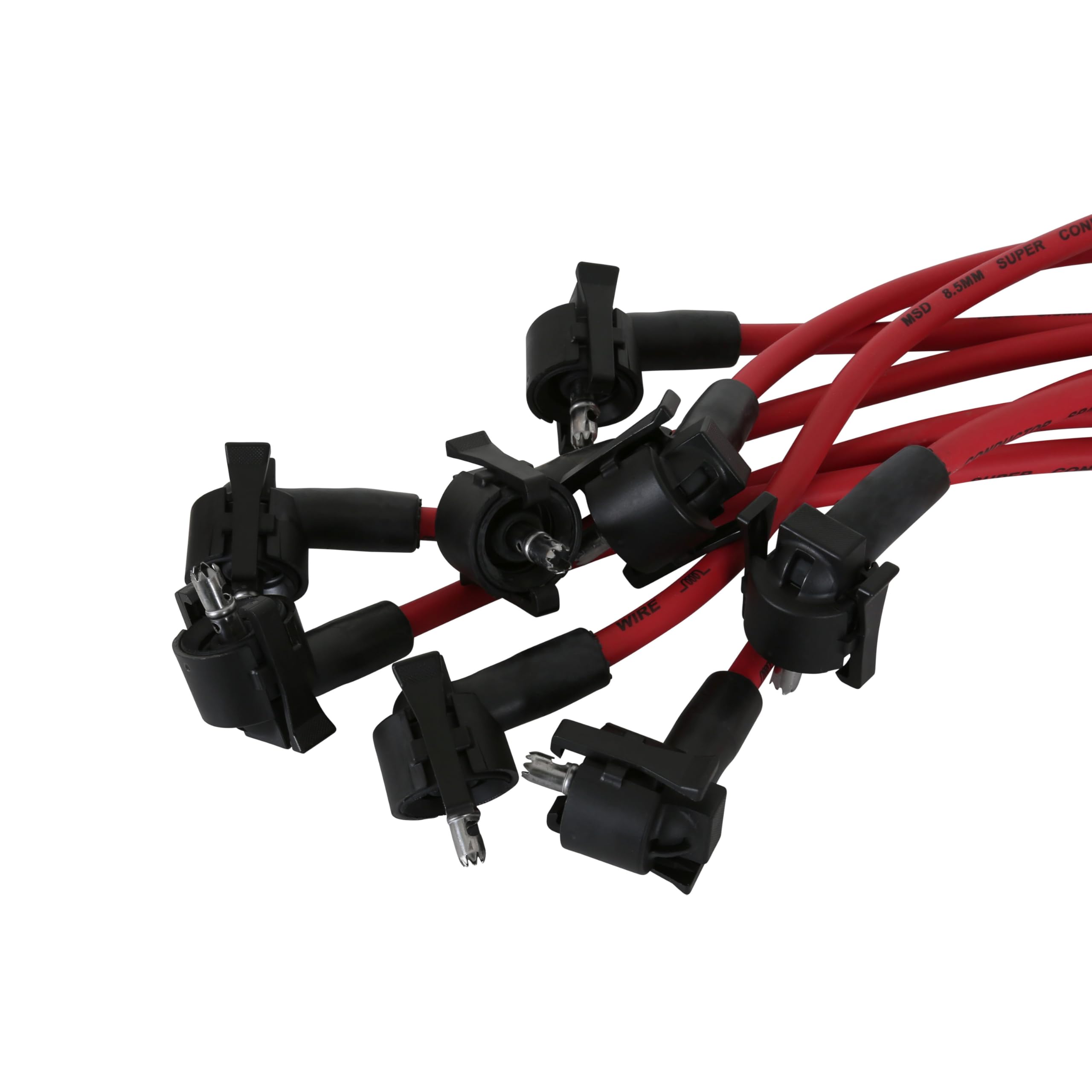 Super Conductor MSD 32219 Spark Plug Wire Set, Red