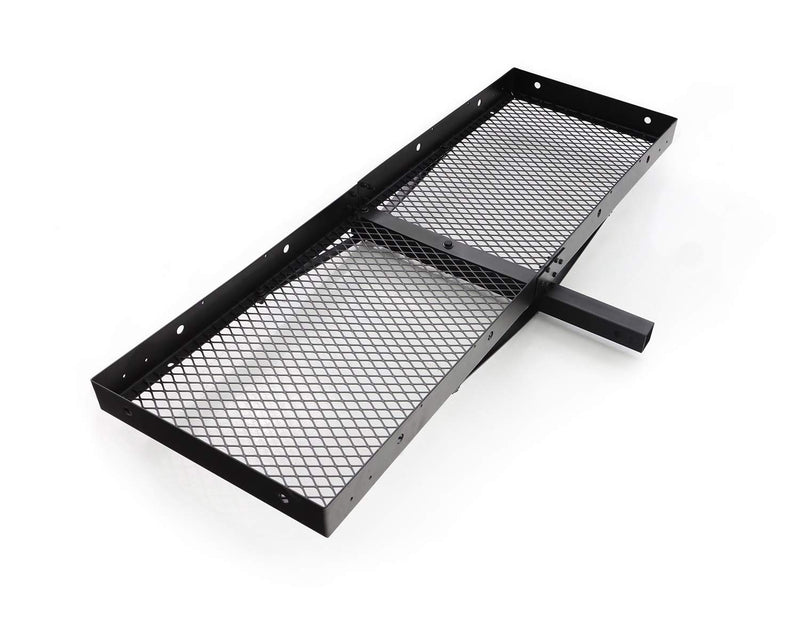Lund 601010 20" X 60" Universal Hitch Mounted Steel Cargo Carrier for 2" Receiver, Black