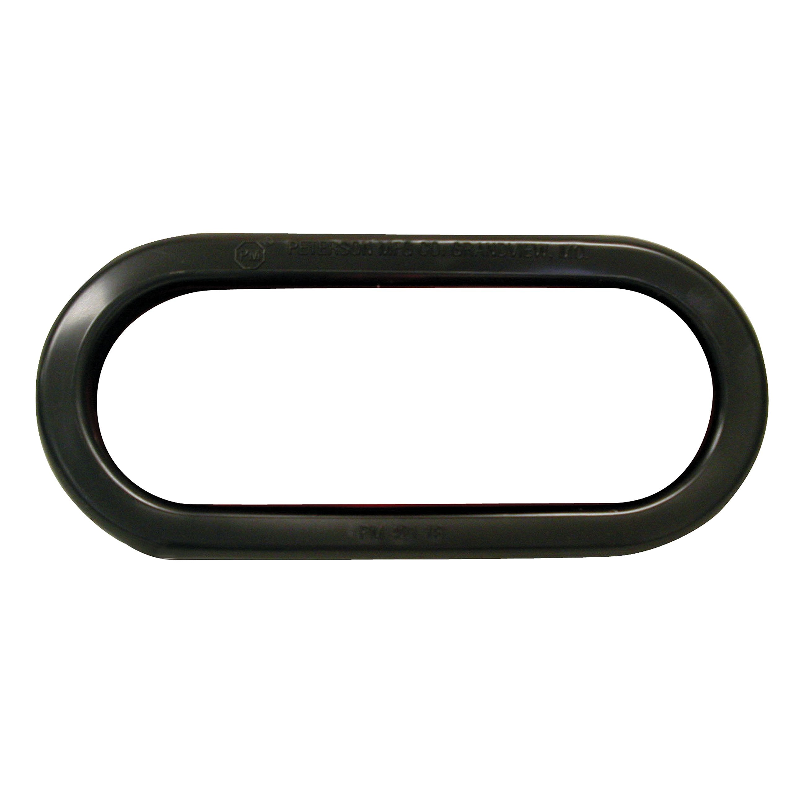 421-18 Peterson Manufacturing 6.5" LED (S/T/T Light Grommet Oval Pvc), 1 Pack, Black