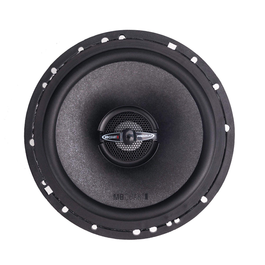 MB Quart Premium PK1-116 Car Speakers (Black, Pair) – 6.5 Inch Coaxial Speaker System, 220 Watt, 2-Way Car Audio, 4 OHMS (Grills Included)