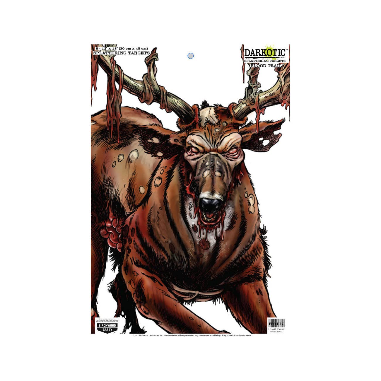 Darkotic Birchwood Casey 12" x 18" Splattering Targets | Highly Visible Instant Splatter Reactive Shooting Targets - Smokehouse/Blood Trail Combo (8 Targets, 4 Each)