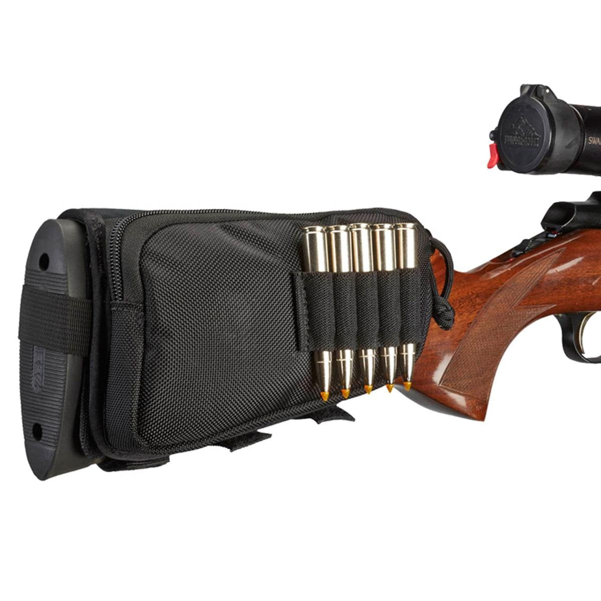 Rifle Shell Holder Hunters Specialties with Pouch | Hunting Accessories, Buttstock Shell Holder, Rifle Stock Ammo Holder, Rifle Shell Holder Buttstock, Hunting Equipment (Model: 01620)