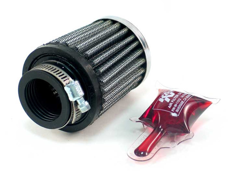 K&N Original High-Flow Lifetime Universal Clamp-On Air Filter: High Performance, Premium: Flange Diameter: 1.125 In, Filter Height: 2.5 In, Flange Length: 0.625 In, Shape: Round Tapered, RC-2540