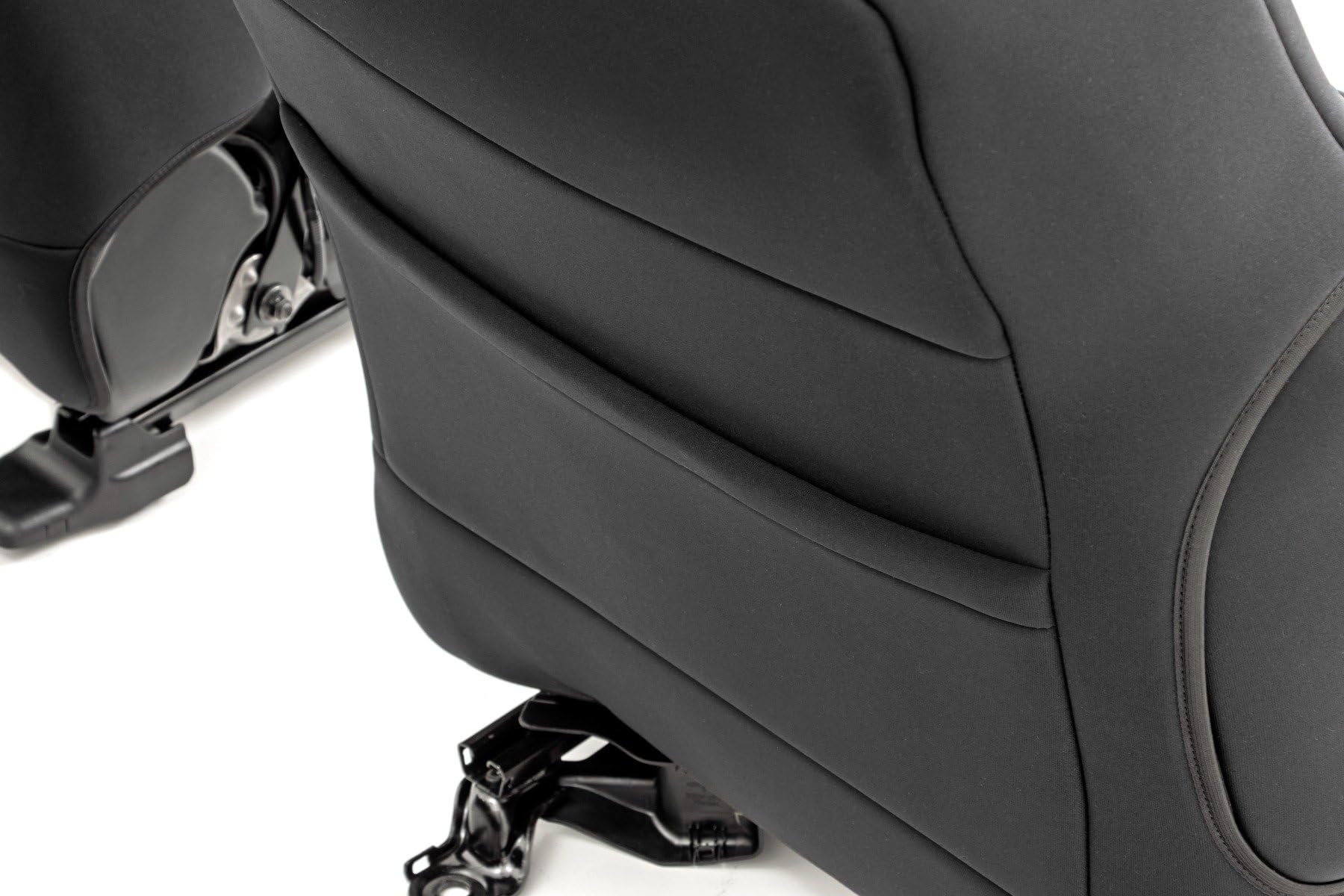 Rough Country Neoprene Seat Covers for Tacoma Toyota (2005-2015) Crew Cab w/No Folding Passenger Seat - Waterproof & UV Resistant, Foam Padded, Front & Rear Seat Cover Set