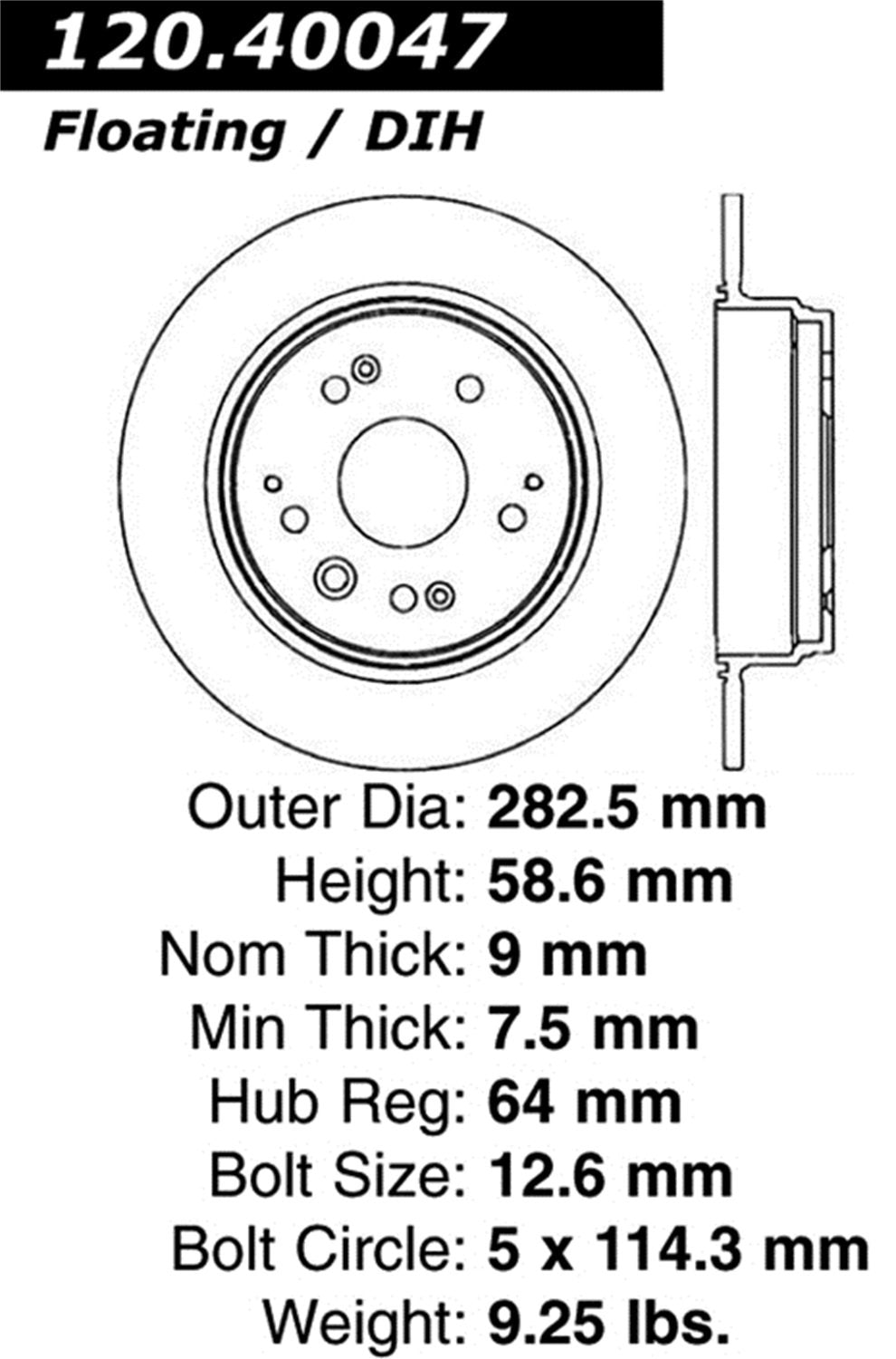 StopTech Sport Drilled/Slotted Brake Rotor 127.40047R (Rear Right), 1 Pack