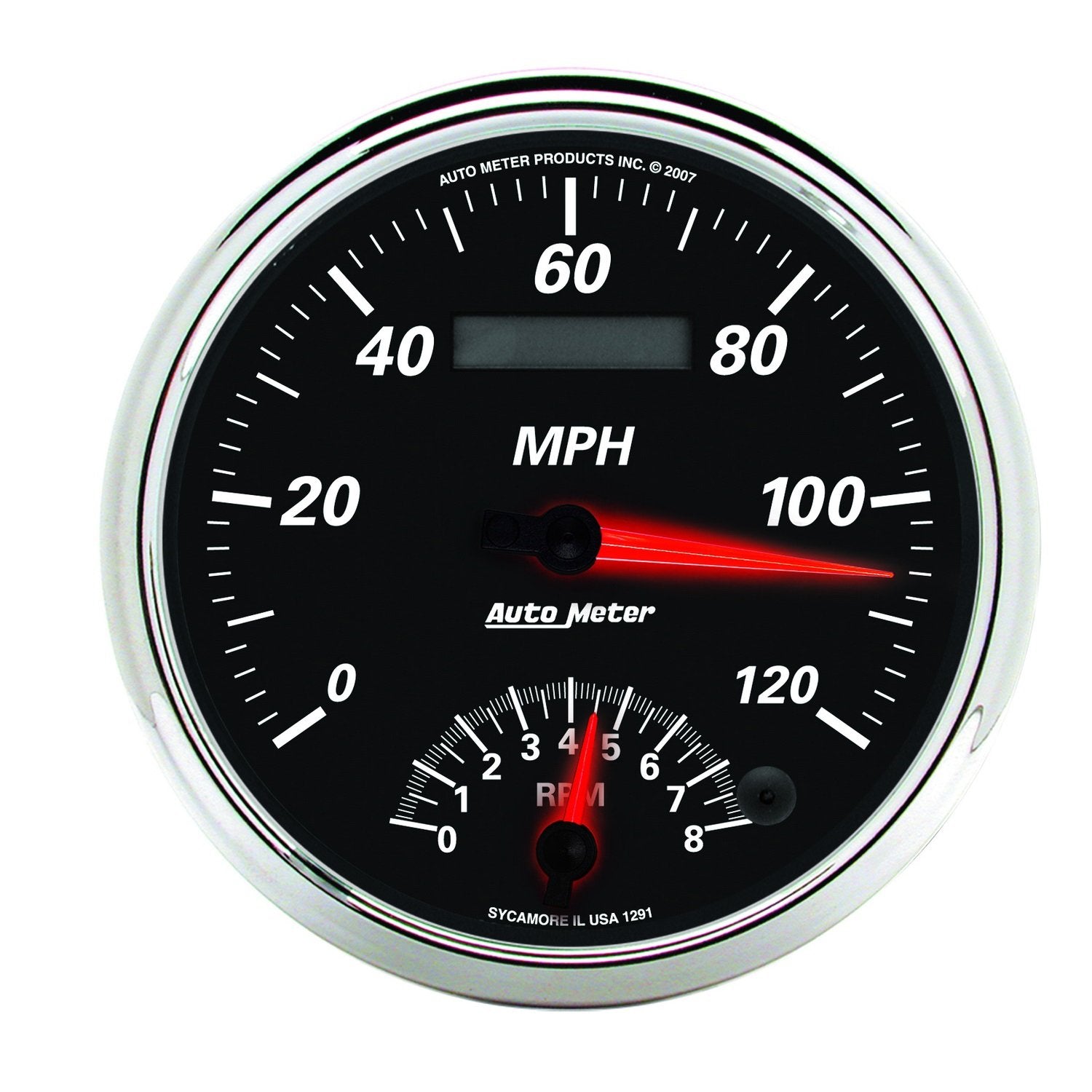 Auto Meter 1291 5" Designer Black II 8000 RPM / 120 mph Tachometer/Speedometer Combo Gauge