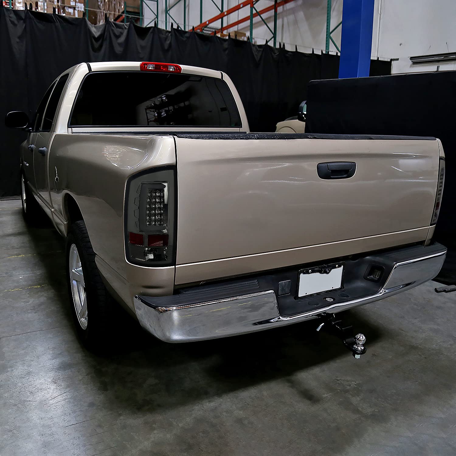 Smoke LED Bar Tail Lights SPEC-D TUNING Compatible with 2002-2006 Dodge Ram 1500/2500/3500, Left + Right Pair Assembly