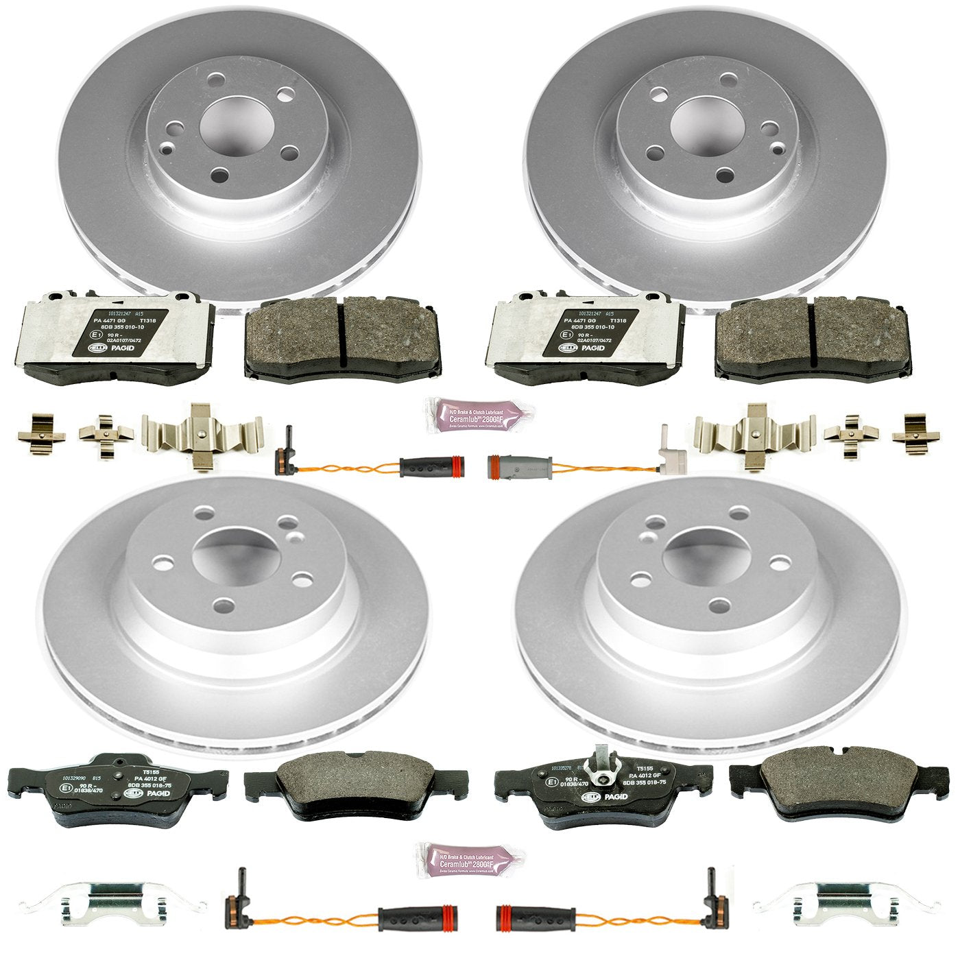 Power Stop ESK4520 Euro-Stop Brake Kit Front & Rear For Mercedes-Benz E350 2006, Mercedes-Benz E500 2003-2006 [Model Specific]