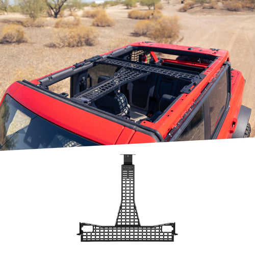 Overhead Molle Panels Addictive Desert Designs for The 2021-2024 Ford Bronco 4-Door | Mounts Pouches, Kits, Tools, & More | Panels Conform to The Bodylines of The Roll Bars | Made in America