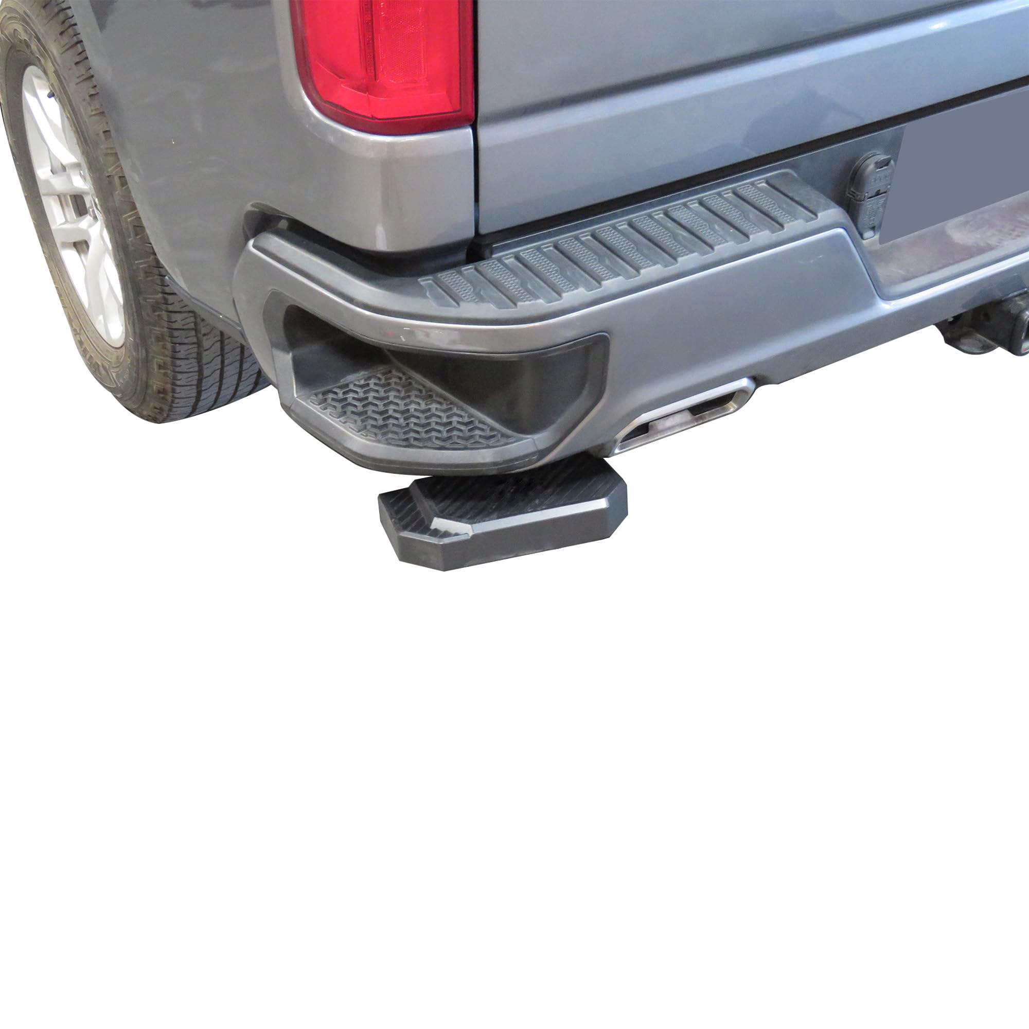 Retractable Black Horse Truck Bed Corner Step Compatible with 2019-2024 Chevrolet Silverado 1500 |2019-2024 GMC Sierra 1500 -TBCGM19