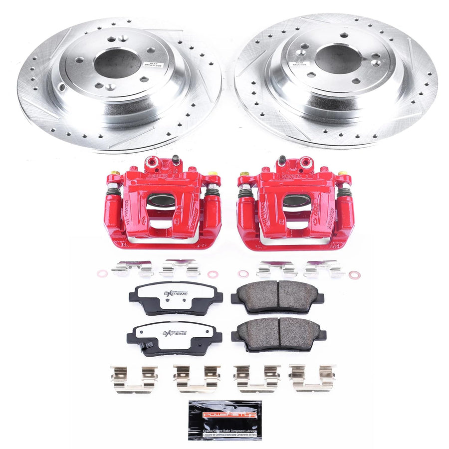 Power Stop Rear KC5848-26 Z26 Street Warrior Brake Kit Hyundai Kia For Genesis G80 2017-2020, Hyundai Genesis 2010-2016, Kia K900 2016-2017 [Model Specific]
