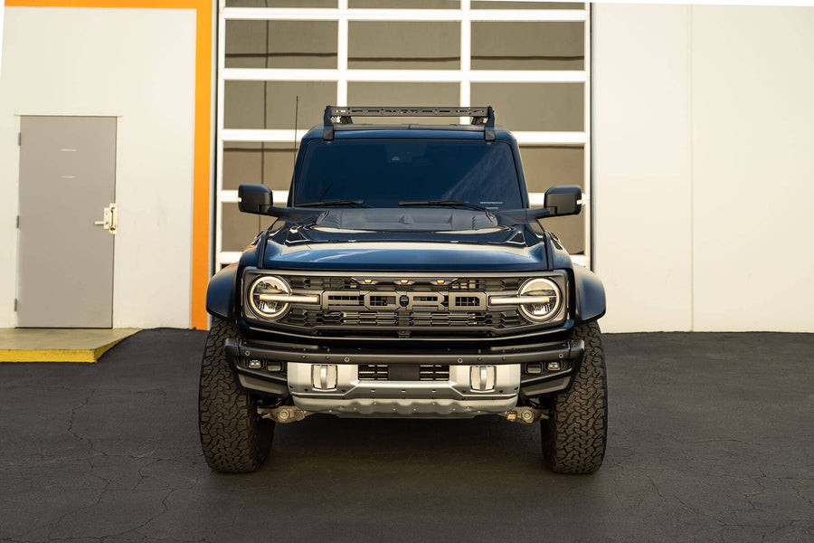 Hard Top Roof Rack DV8 Offroad for 2021-2025 Ford Bronco 4-Door | OEM Hardtop | Mounts 40” & 50” Light Bar | Bolt-On Installation | Multiple Tie Down Points | 200 lb Capacity | Multiple Accessories