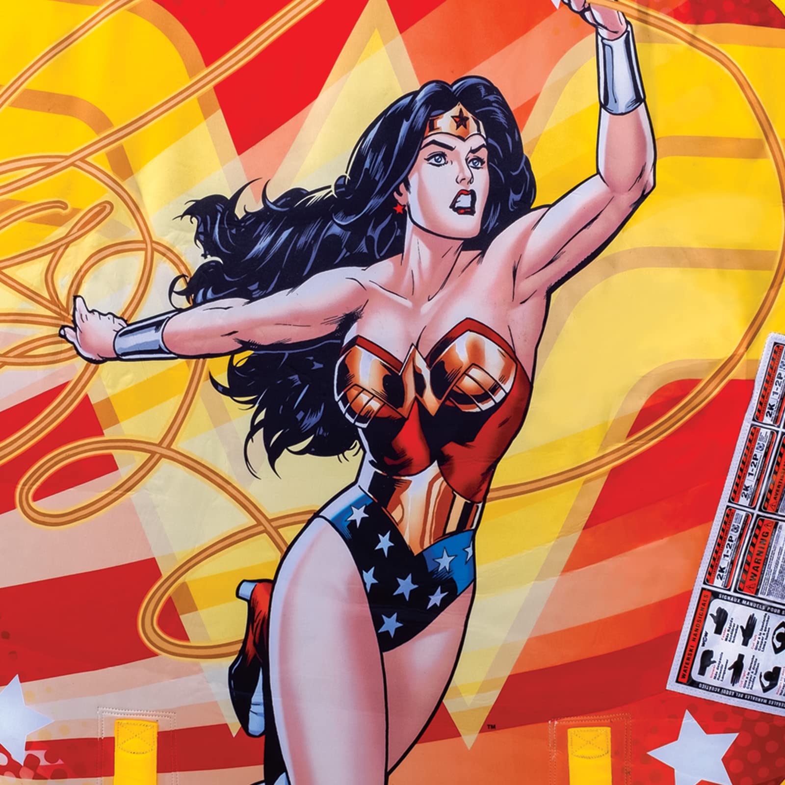 WOW Sports Dc Comics Unisex Adult Wonder Woman 1-2 Person Vest, Yellow and Red, X-Large US